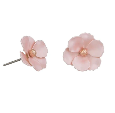 Cherry Blossom Stud Earrings - Gold
