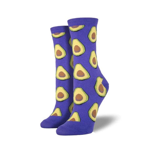 Ladies Socks - Avocado Grape