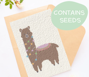 Plantable Card - Birthday Llama
