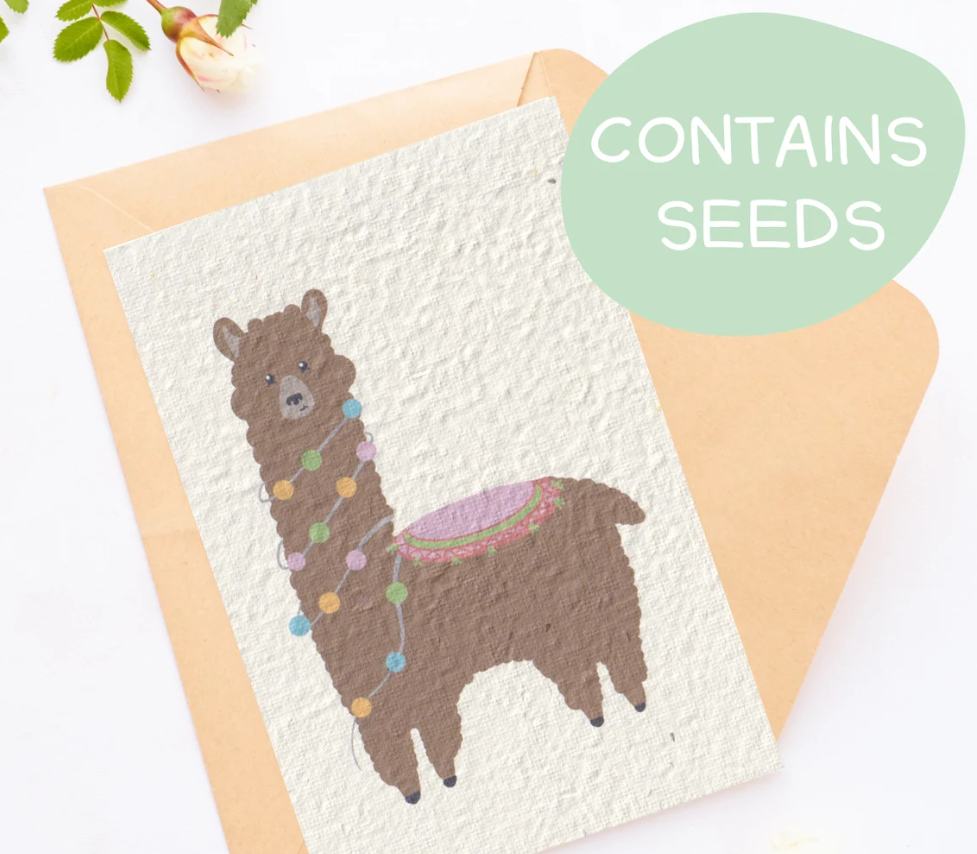 Plantable Card - Birthday Llama