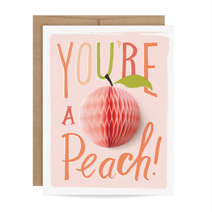 Pop-Up Peach Card