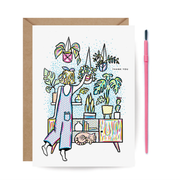 Paint With Water Plant Wall Card