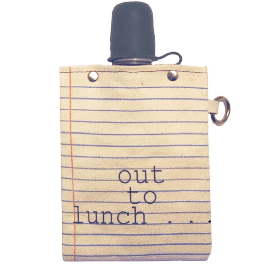 240ml Canvas Flask - Out To Lunch