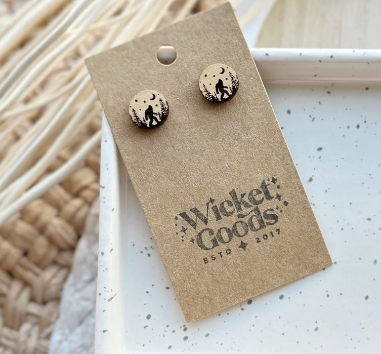 Basswood Stud Earrings - Sassy Squatch