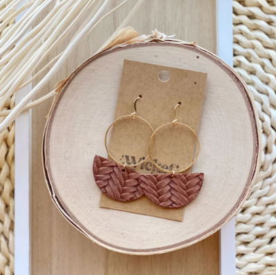 Canyon Hoop Earrings - Cinnamon Braid