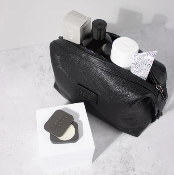 The Long Haul Leather Wash Bag