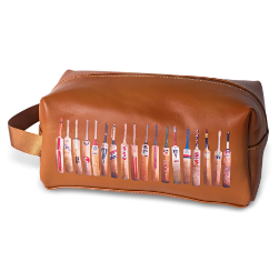 Leather Toiletry Bag - Bat Line Up