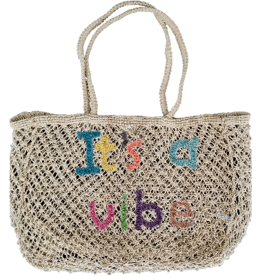 Jute Tote Bag - It's A Vibe
