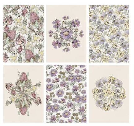 Mixed Pack of 6 Cards - Floriography