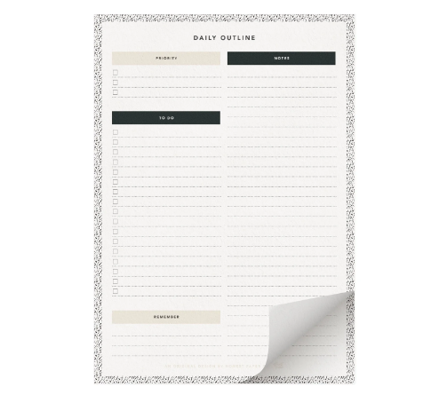 Daily Outline A4 Notepad