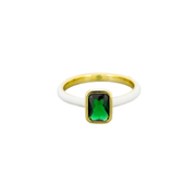Gold Alexis Ring - Emerald