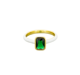 Gold Alexis Ring - Emerald