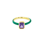 Gold Alexis Ring - Amethyst
