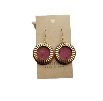 Dex Drop Earrings - Cranberry