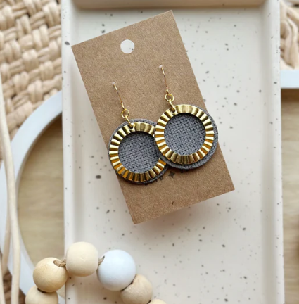 Dex Drop Earrings - Granite