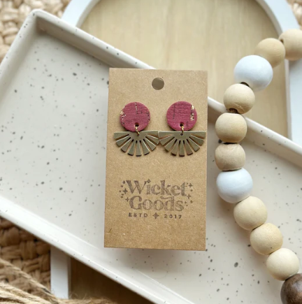 Thunderbird Stud Earrings - Cranberry