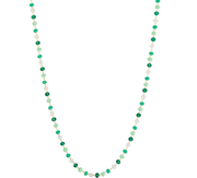 Green Tone Beaded Necklace - Gold