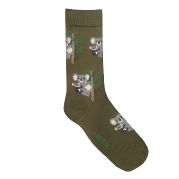 LAFITTE Bamboo Socks - Koala - Khaki (W8-12, M6-11)