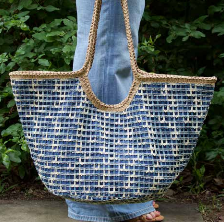 Nerrisa Denim Blue Woven Bag