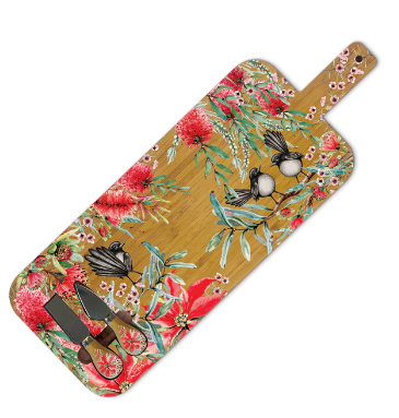 Large Bamboo Grazing Board With Knives - Willy Wagtails