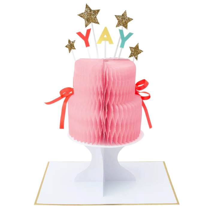 Yay! Cake Stand-Up Birthday Card