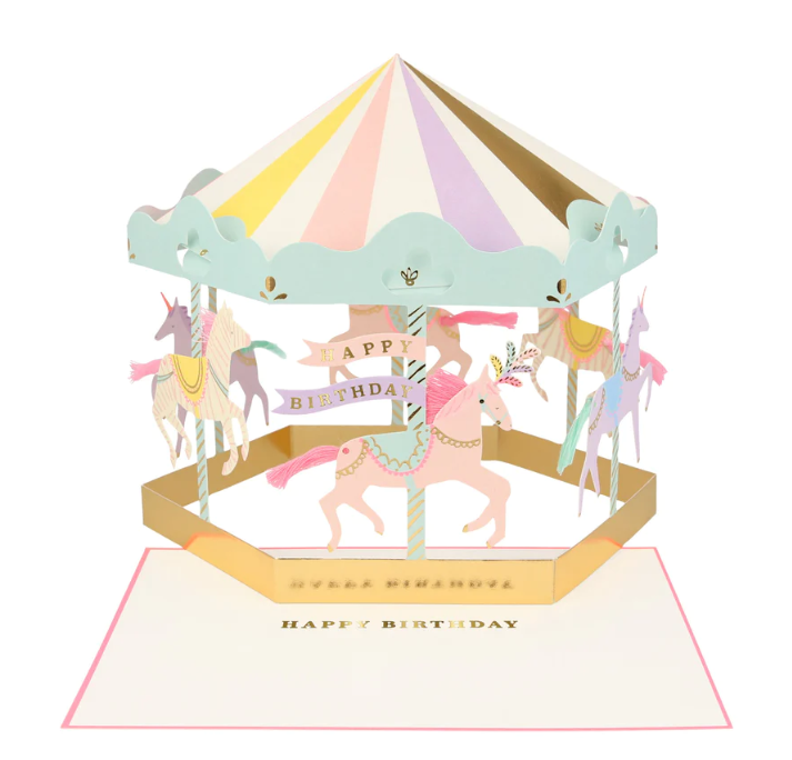 Carousel Stand-Up Birthday Card