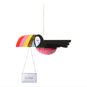 Flying Toucan Honeycomb Birthday Card