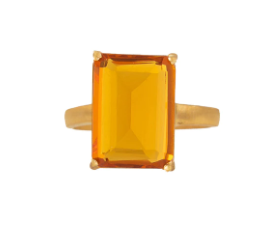 Citrine Glass Ring