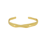 Cuff Bracelet - Wave Single - Gold