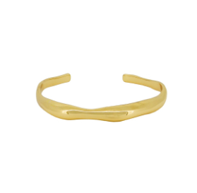 Cuff Bracelet - Wave Single - Gold