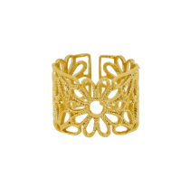 Cuff Ring - Daisy - Gold