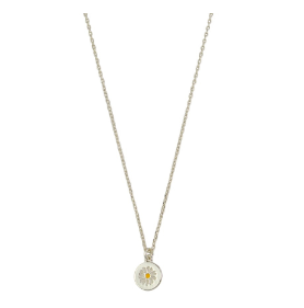 Daisy Disc Necklace - Silver