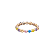 Mixed Crystal Band Ring - Rose Gold