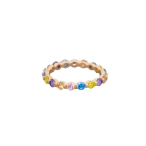 Mixed Crystal Band Ring - Rose Gold
