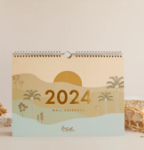 Fox & Fallow 2024 Wall Calendar - Desert Palms