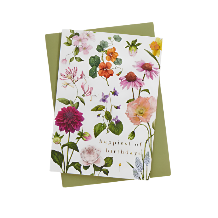 Bountiful Blooms - Happiest Of Birthdays Card