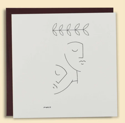 Rest On Shoulder Letterpress Card