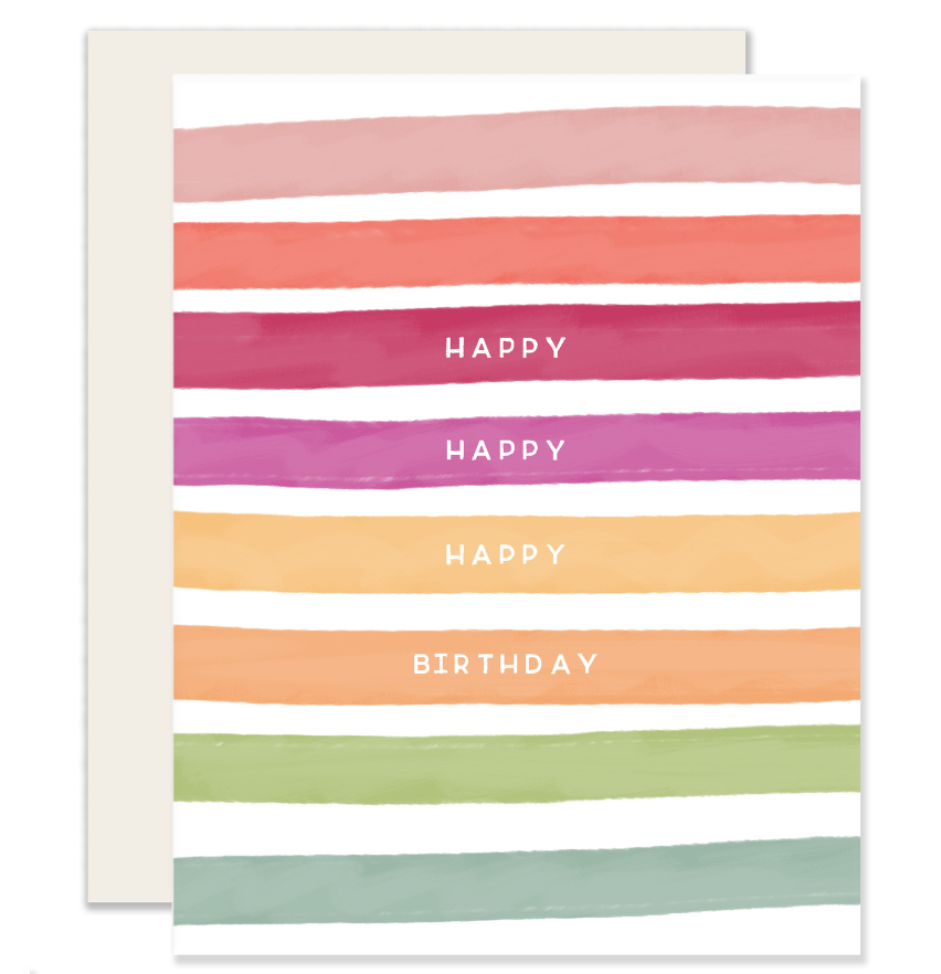 Happy Stripes Card
