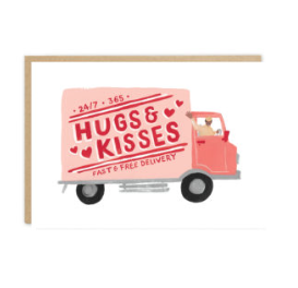 Hugs and Kisses Delivery Card - Leigh