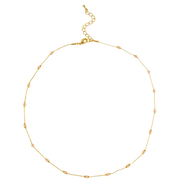 Rose Quartz Chain Necklace - Gold