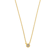 Crystal Drop Necklace - Gold