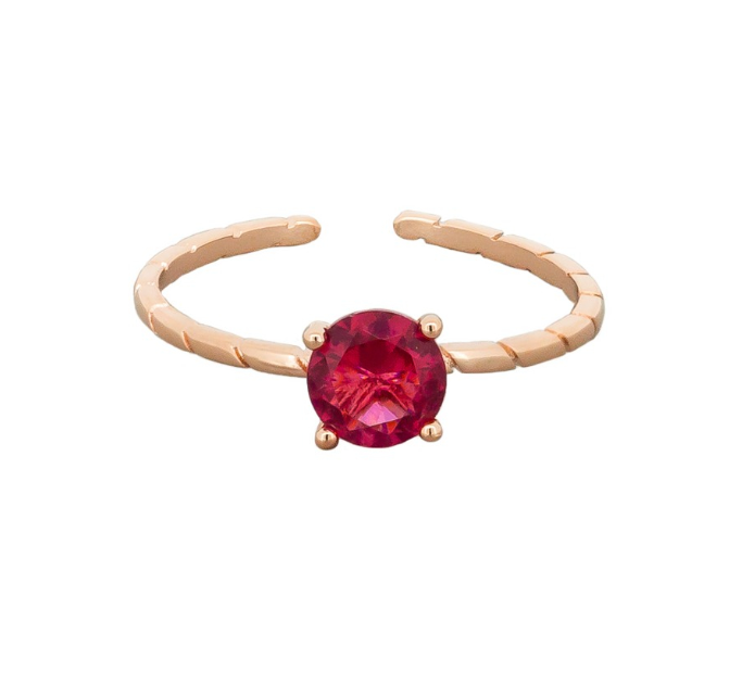 Harper Ring, Fuchsia - Rose Gold