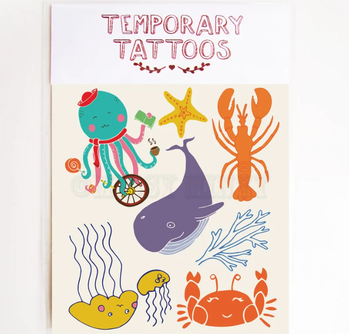 Temporary Tattoos - Sea Creatures