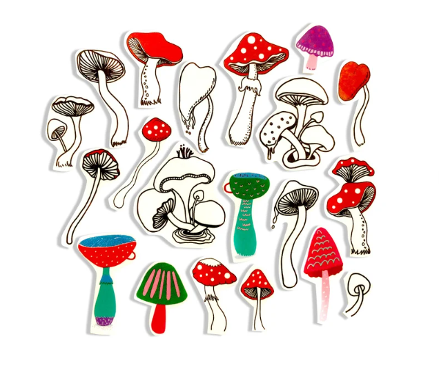 Temporary Tattoos - Quirky Mushrooms