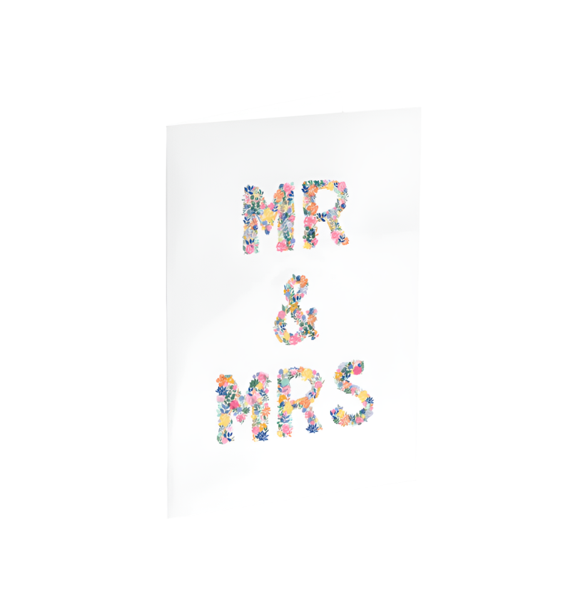 Floral Mr & Mrs Card