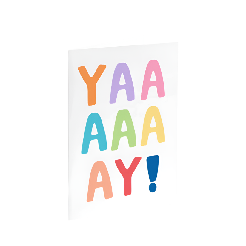 Colourful Yay Card