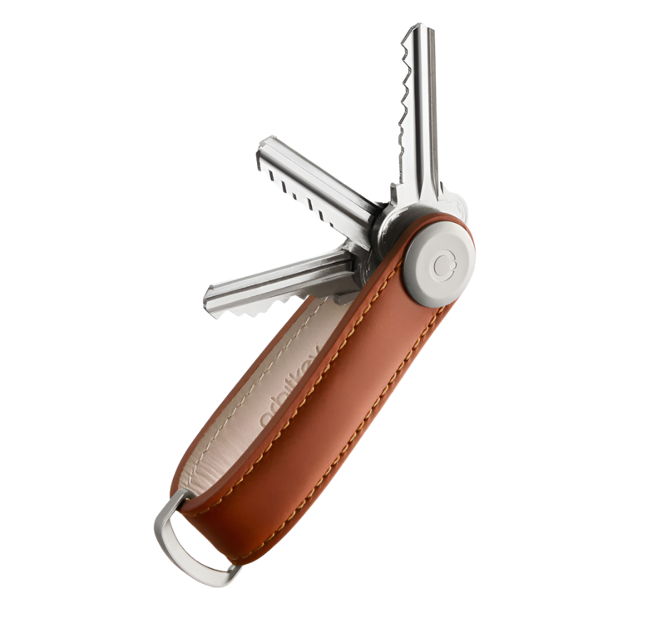 Orbitkey - Leather 2.0 - Cognac with Tan Stitching