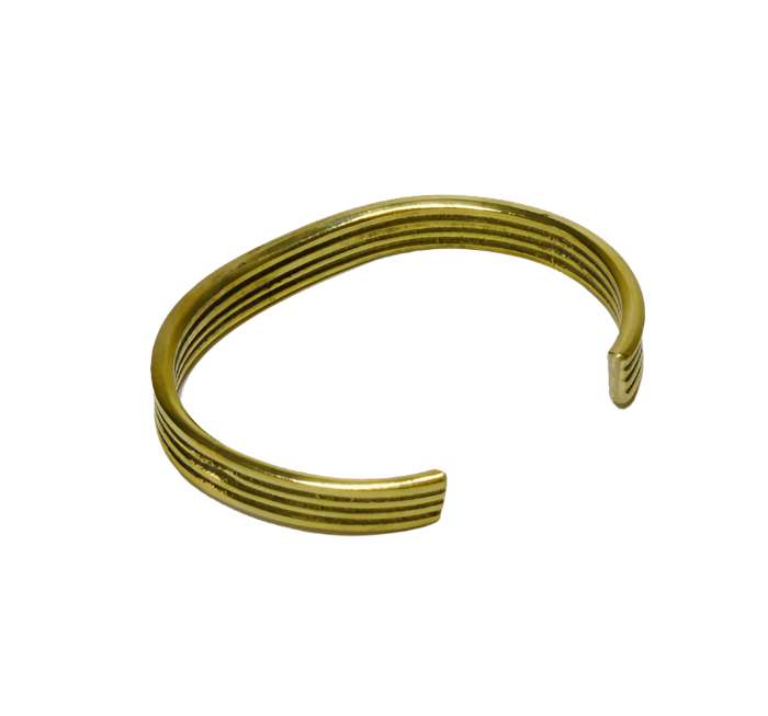 Cuff Bracelet - Stacked Brass