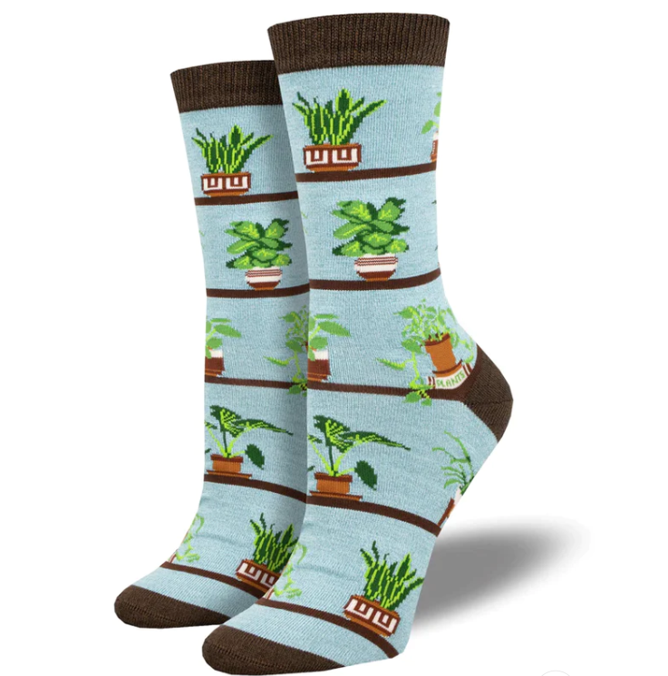 Ladies Bamboo Socks - Houseplants