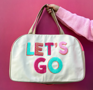 Embroidery Duffle Bag - Let's Go